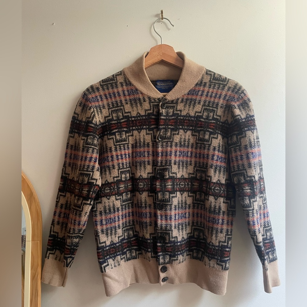 Vintage Pendleton Wool Bomber Sweater
